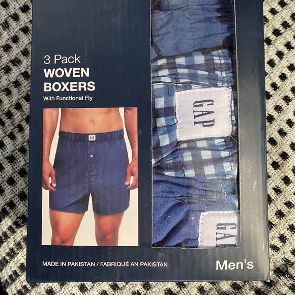 NEW Men’s GAP Boxers Blue Functional Fly Tag Free Waist 30-31 - Picture 7 of 8